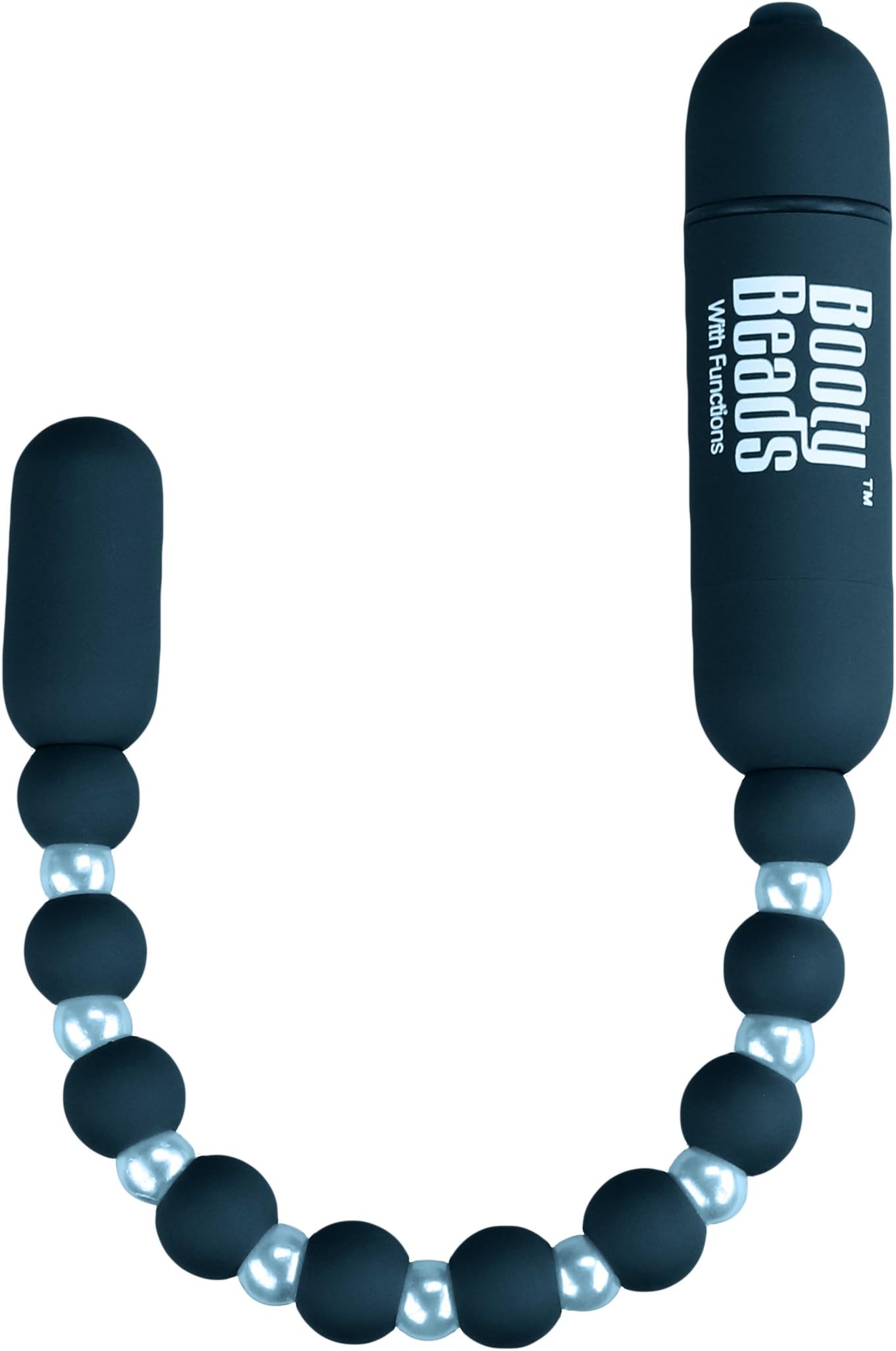 Pure Love Flexible Vibrating Anal Beads with 7 Functions, Grey Color, Adult Sex Toy