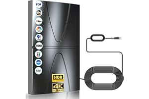 VRAGEY 2024 Newest TV Antenna, 880 Miles Range Indoor/Outdoor Antenna for Smart TV and All Older TV's,Digital TV Antenna with Thick Coaxial Cable&Stronger Signal Booster