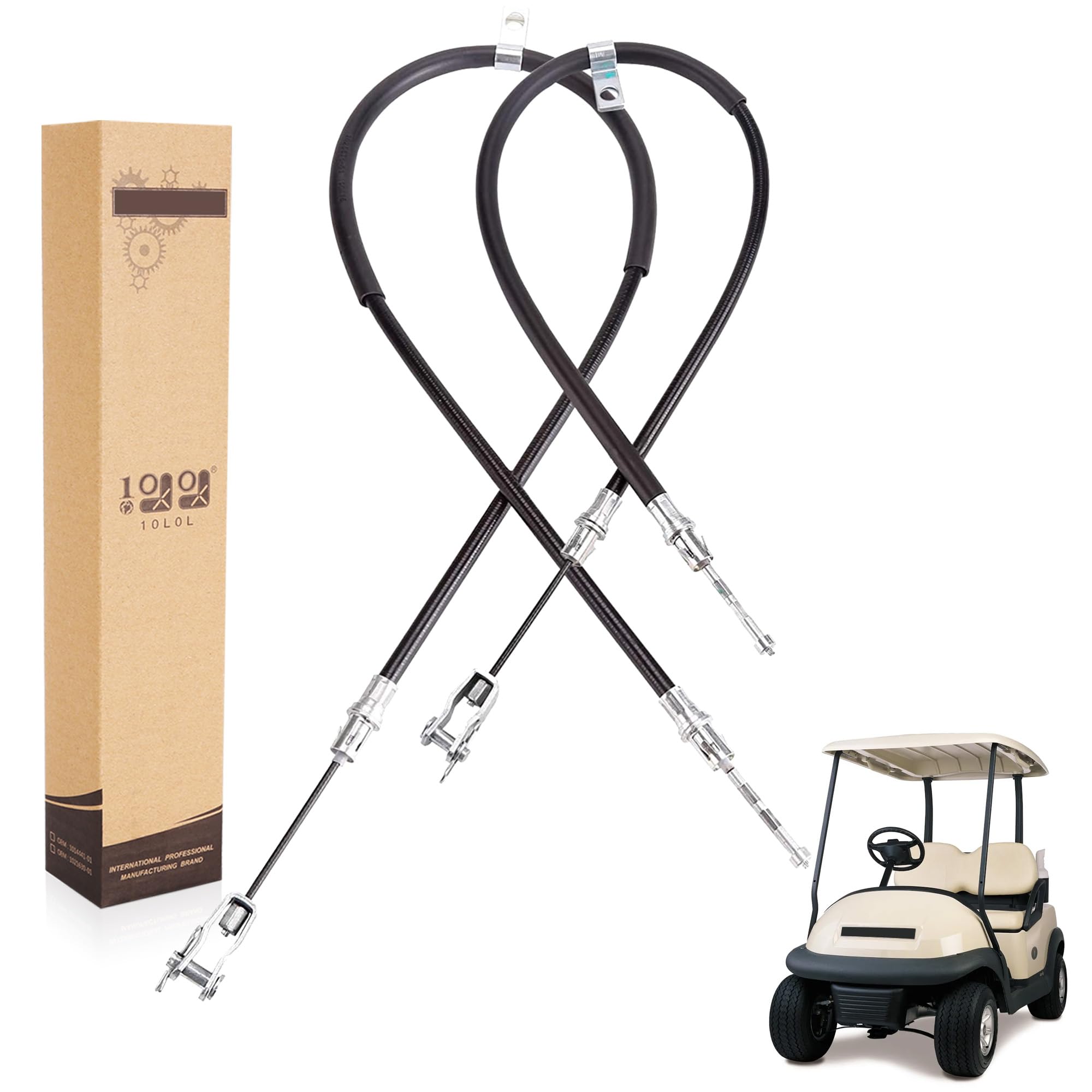 10L0L Golf Cart Brake Cable for Club Car Precedent 2008-up, L+R Driver and Passenger Side, OEM# 103528701 102557501 103528702 102557502