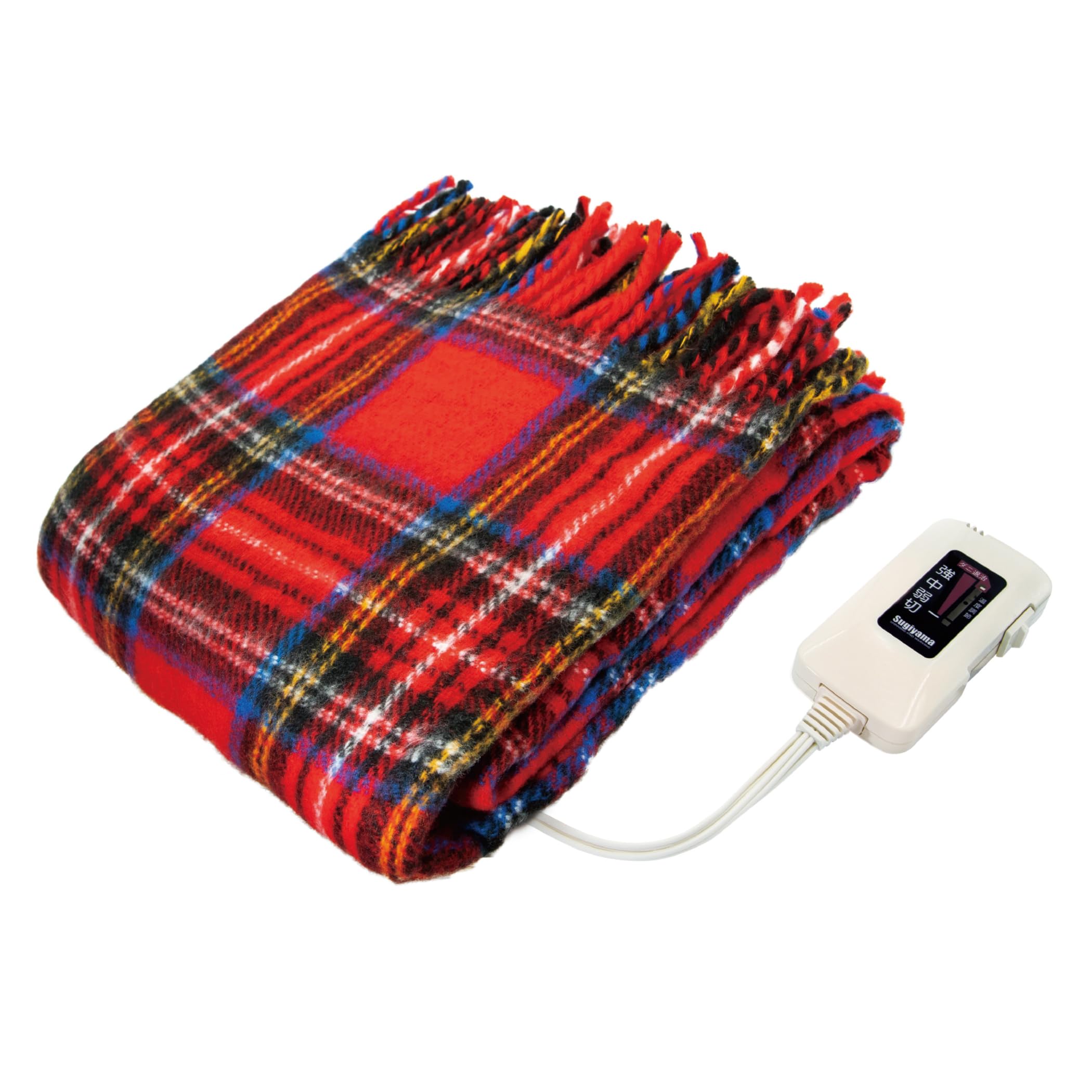 Sugiyama 電気ひざ掛け毛布 洗える 日本製 140×82cm レッド NA-055H-RT商品画像