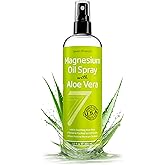 Seven Minerals, Magnesium Oil Spray with Aloe Vera - Less Itchy - Use as Magnesium Spray Deodorant - Made in USA - Get Health