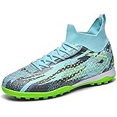 Saynnie Soccer Cleats for Mens Womens Turf Indoor Soccer Shoes Unisex High Ankle AG TF Football Boots Youth Baseball Rugby Training Shoes