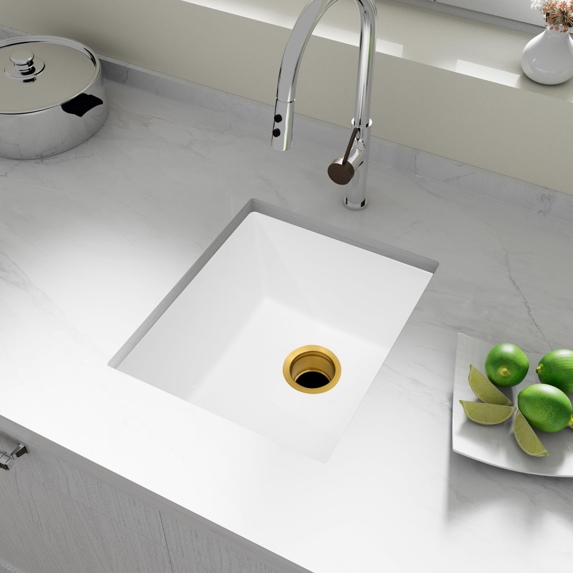 MONSINTA Extended Sink Flange, Gold Deep Garbage Disposal Flange, Sink Flange Fits for 3-1/2