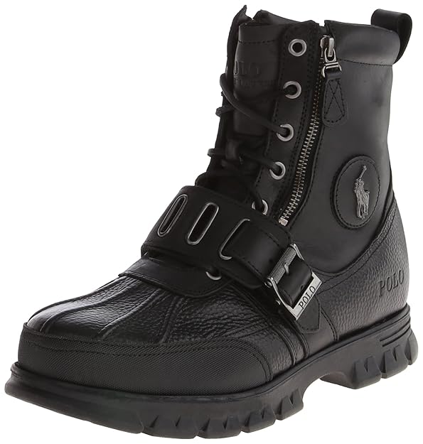 Buy Polo Ralph Lauren Men's Andres III Boot, Black/Black, 12 D US at