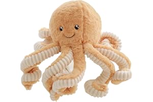 Maxpetus Cute Big Octopus Pillows,Interior Decoration Octopus Cushion,Soft Marine Animal Decorations (Khaki, 23.6inch)