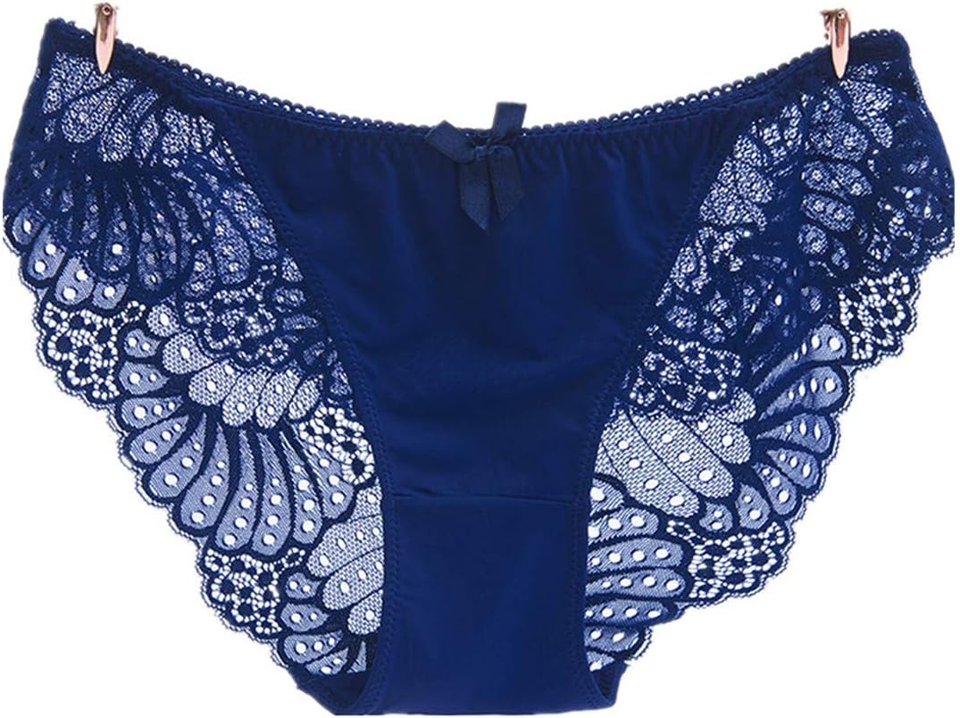 Qussecx Women Underwear Sexy Lace Transparent Low Waist Hollow T Back Panties Lady Briefs