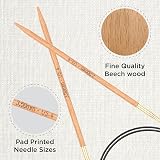 KnitPro Basix Beech Fixed Circular Needles 32 in 3.50 mm view 2