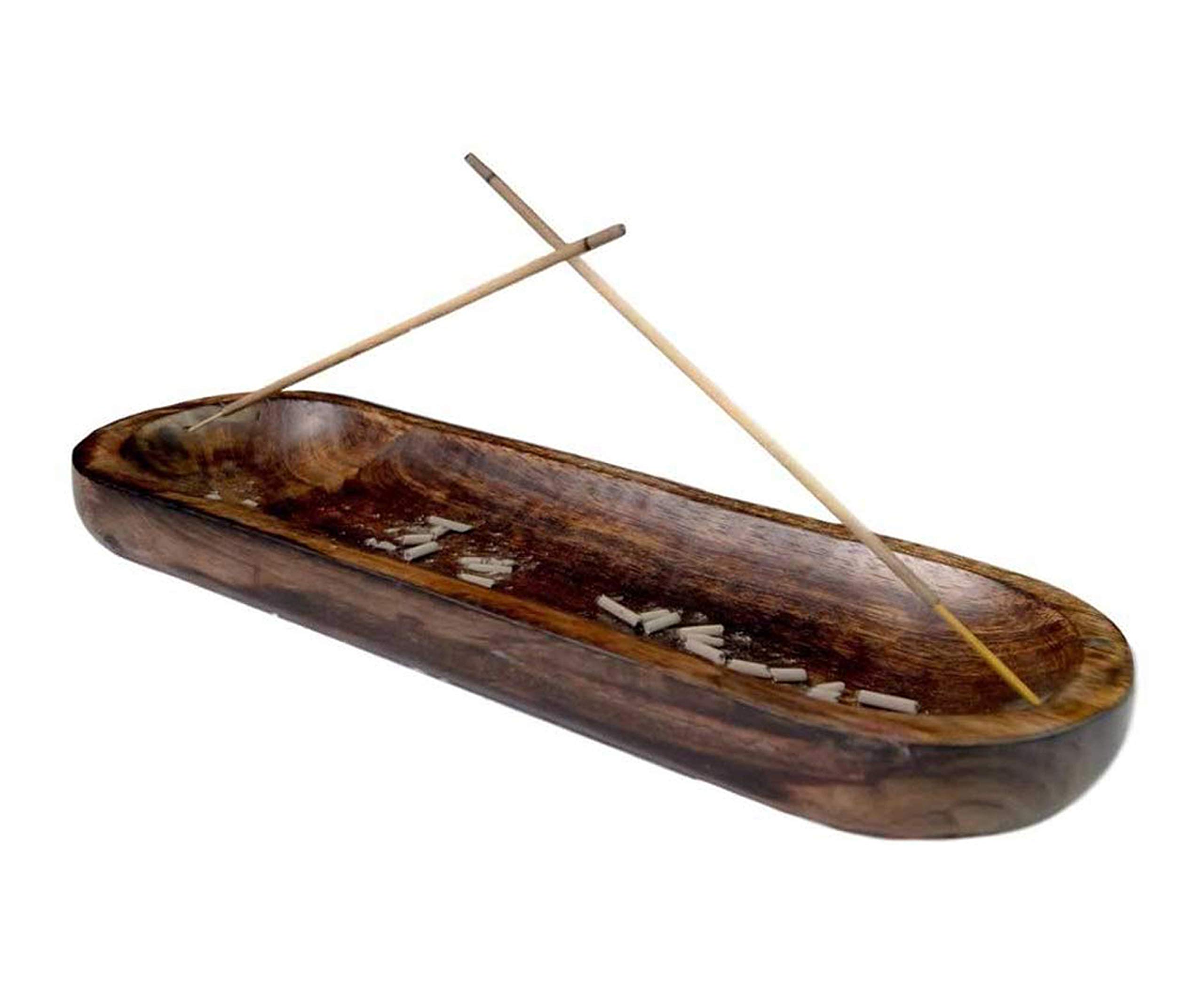 Photo 1 of raajsee Wooden Brown Incense Holder -Incense Burner Holder –Ash Catcher - Incense Stick Holder - Meditation & Yoga - Great Gift for Any Occasion Size 11x4 inch