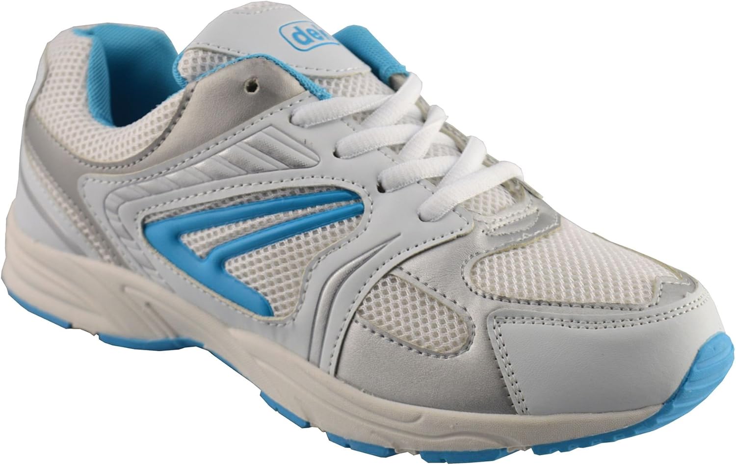 Dek Ladies Womens New Lace Up Gym Running Jogger White Trainers Shoes