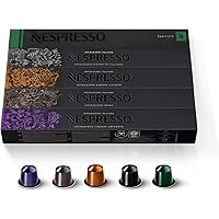 Nespresso Capsules OriginalLine, Ispirazione Variety Pack, Medium & Dark Roast Espresso Coffee, 50 Count Espresso Coffee…