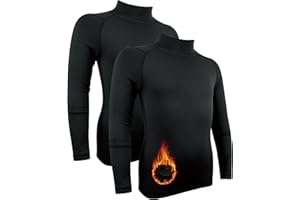 TeGlraddix Youth Boys ＆ Girls Thermal Compression Shirt Long Sleeve, Athletic Fleece Base Layer Undershirt Football Baseball