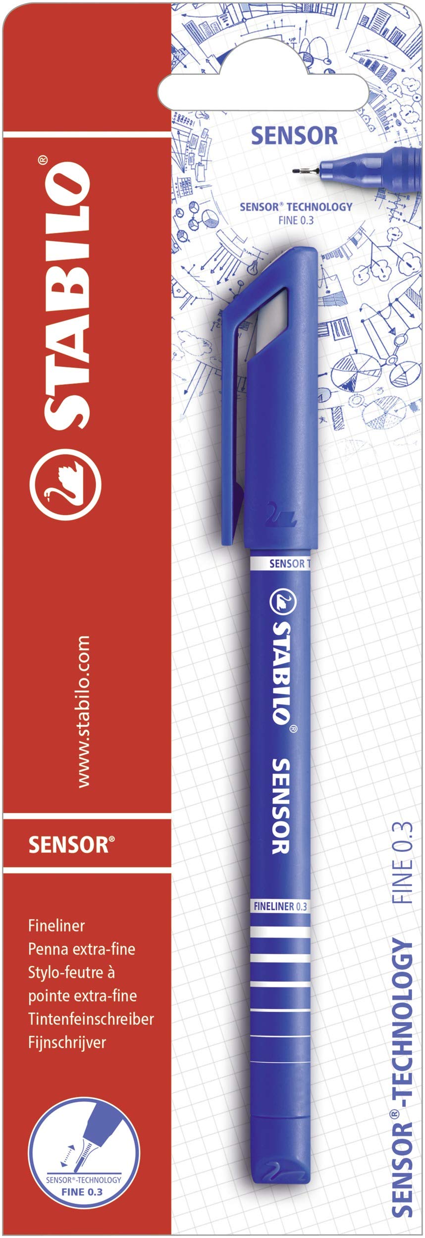 STABILO Fineliner SENSOR F - Blue