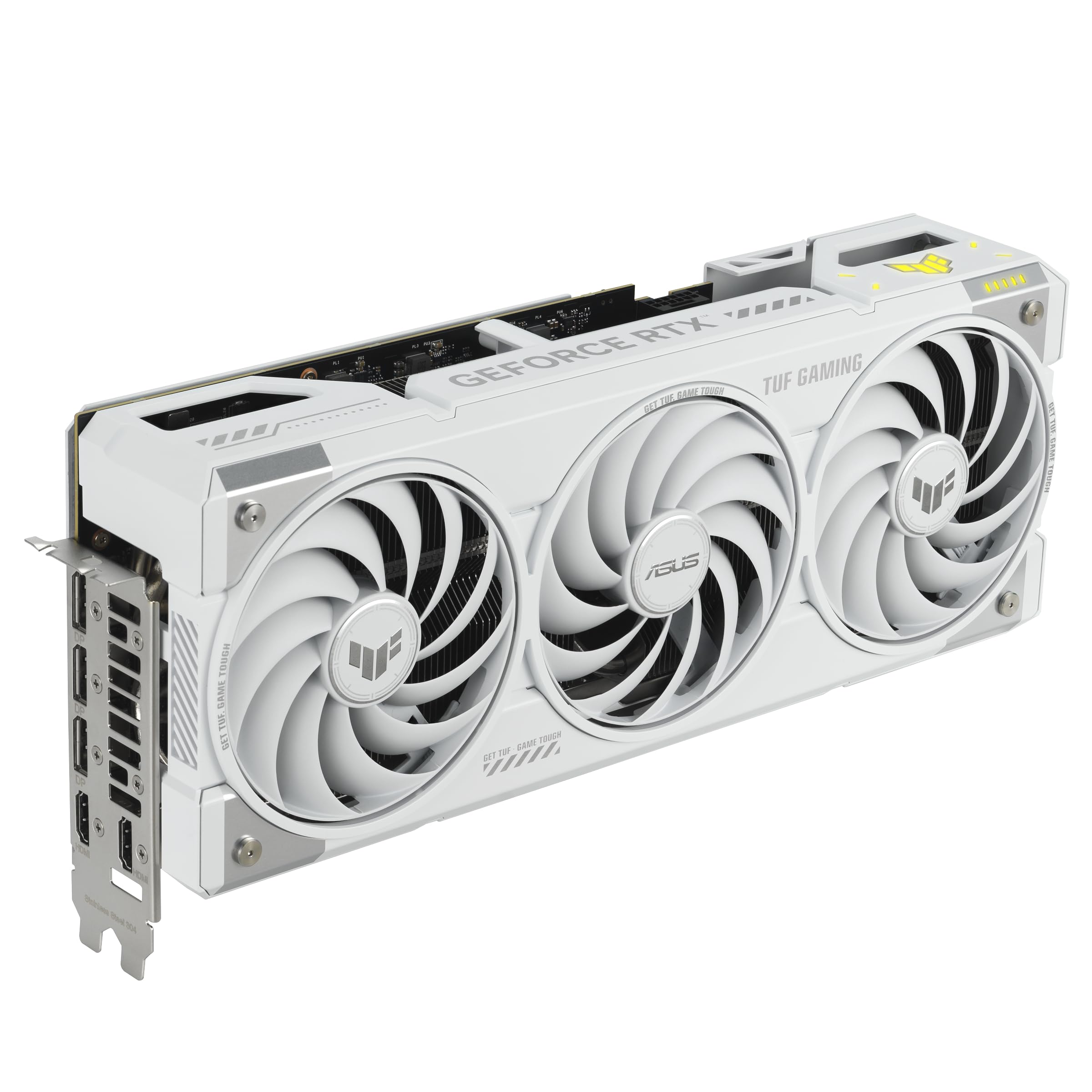 ASUS TUF Gaming GeForce RTX ™ 5070 Ti 16GB GDDR7 White OC Edition Gaming Graphics Card (PCIe® 5.0, HDMI®/DP 2.1, 3.125-slot, Military-Grade Components, Protective PCB Coating, axial-tech Fans)
