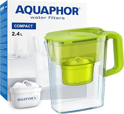 AQUAPHOR Compact Water Filter Jug 2.4L Maxfor+ Filter Light Green