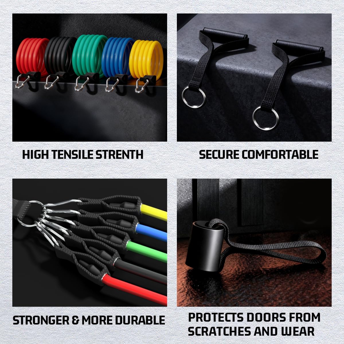 VEICK Resistance Bands, Exercise Bands, Workout Bands, Resistance Bands for Working Out with Handles for Men and Women, Exercising Bands for Fitness Weights Work Out at Home