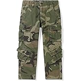 OCHENTA Boys Cargo Pants with 8 Pockets Casual Hiking Slacks Combat Trousers for Kid