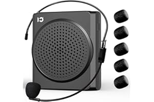 10° SHIDU 16W Voice Amplifier, Portable Voice Amplifier with Wired Microphone Headset, Amplifier Power Amplifiers Loudspeaker for Teachers, Metting, Tour Guide