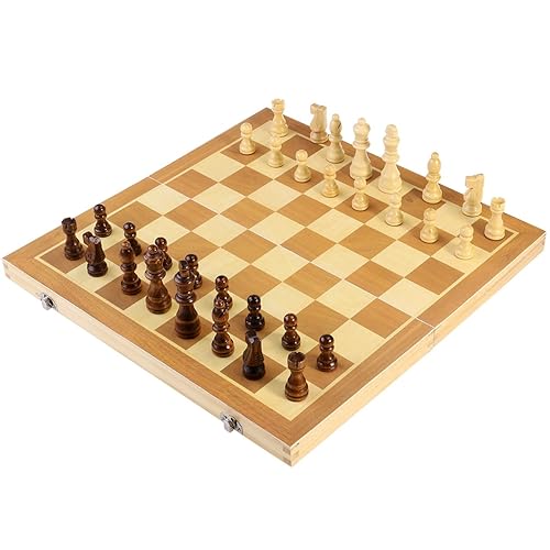 Smart Tactics Folding Chess Set Made By FSC Certified Wood Premium Edition With Chess Bag and