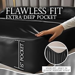 DECOLURE Satin Sheets King Bed Set