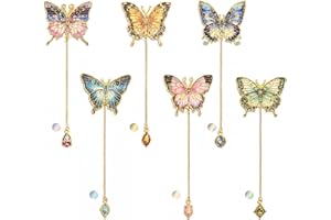 PAGEMORE 6 Pieces Metal Butterfly Bookmarks with Chain, Golden Hollow Bookmark Monet Van Gogh Oil Painting Theme Book Mark Bookmarks for Book Lovers Writers Readers Children Teens for Women
