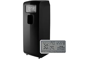 ENBATH Programmable Commercial Air Freshener for Businesses or Home, Black LCD Automatic Bathroom Air Freshener Spray Dispenser- Schedule by Day, Time Period, Spray Frequency- Plus Days to Refill Countdown