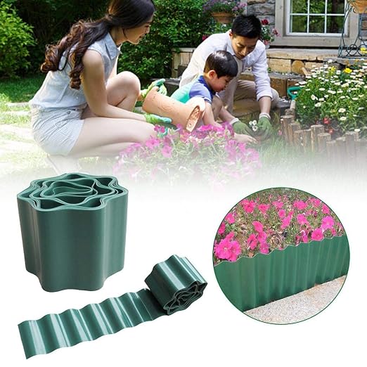 tomation DIY Jardín Bordes Mini Verde Vallado De Plástico Flexible ...