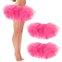 thumbnail image 2 of Handepo 4 Pack Women's Tutu Skirts - 5 Layer Tulle Ballet Skirts Pink 2 of 13