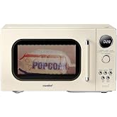 COMFEE' Retro Microwave Oven, 0.9 Cu.Ft 900W Countertop, Apricot | 6 Auto Menus, Multi-stage Cooking, Mute Function, LED Display, for Small Kitchen &amp; Dorm