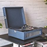 Crosley Voyager Portable Turntable Bluetooth 3-Speed Navy Blue view 9