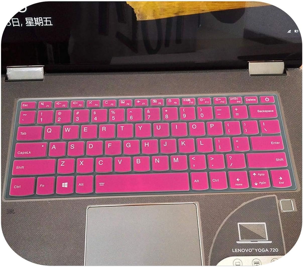 Silicone Notebook Keyboard Cover Skin Protector For Lenovo Ideapad C340 14 Inch C340 14Api C340 14Iwl C340 14Api 14Iwl-Rose-