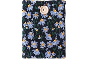 BIRDIEQPLUSTWO Embroidered Kindle Sleeve - Fits Paperwhite (6” & 6.8”), Signature (6.8”), Oasis, Kobo Clara, Nook Glowlight - Handmade Padded Fabric Cover for E-Readers & Tablets - Multiple Colors