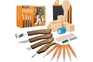 Wood Carving Kit Whittling Kit: 27pcs Wood Carving Tools Set with 4PCS Wood Carving Knives & 6PCS Detail Knive - Woodworking 