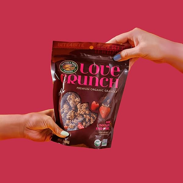 LOVE CRUNCH ORGANIC DARK CHOCOLATE & RED BERRIES GRANOLA, 11.5 OZ (PACK OF 1), VEGAN, NON-GMO, FAIR TRADE, BY NATURE’S PATH