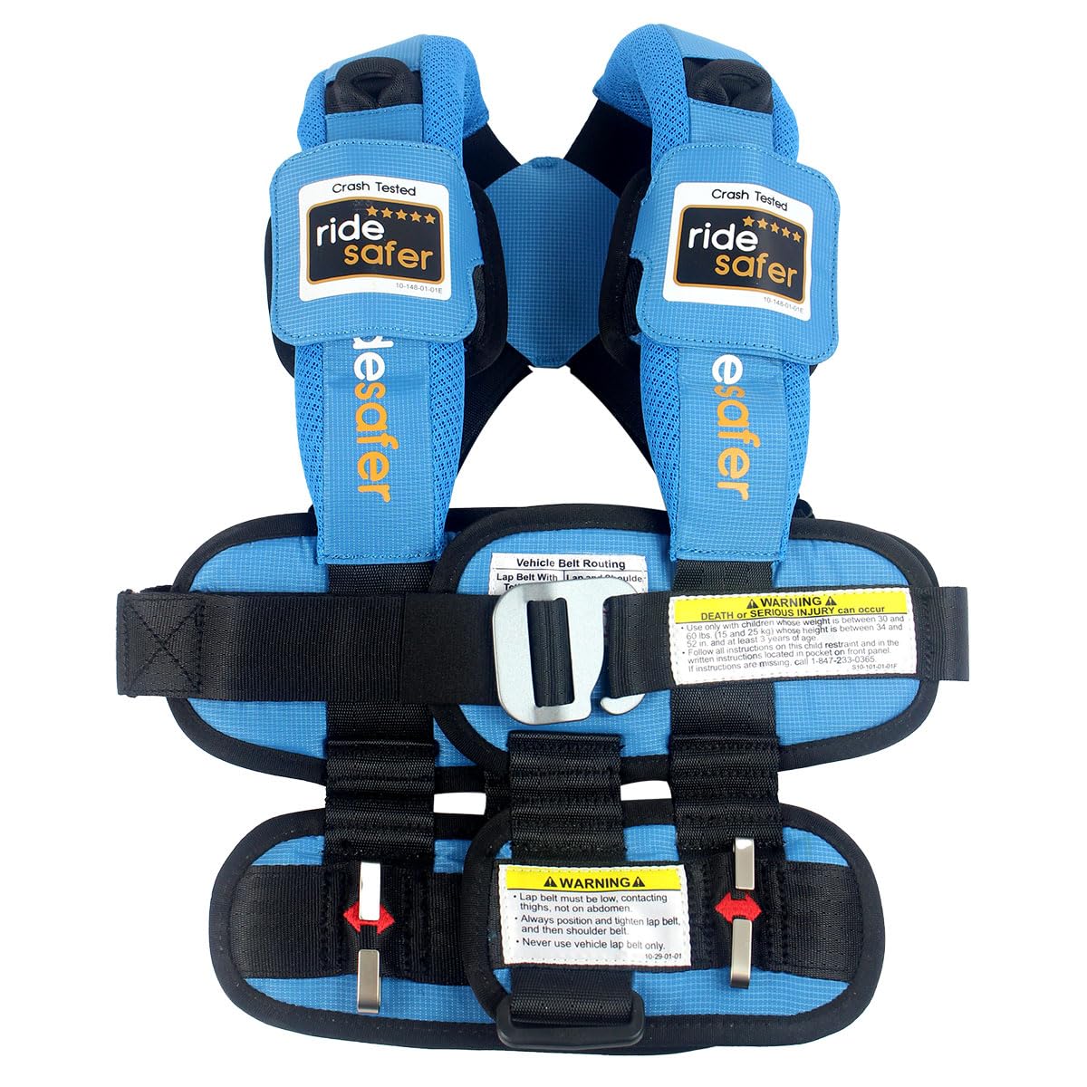 RideSafer - Small Blue, Lightweight, Compact, Portable Car Seat - Perfect for Travel and Everyday Child Safety