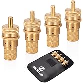 Spurtar Tire Deflator, 6-30 PSI Air Down Tire Deflators Offroad Accessories | 4 Pack with Storage Bag, For Jeep, Car, Truck, Motorcycle, ATV