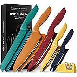 Home Hero 11 Pcs Kitchen Knife Set with Sharpener - High Carbon Stainless Steel Knife Block Set with Ergonomic Handles (11 Pc
