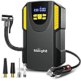 Nilight Tire Inflator Portable Air Compressor 12VDC Car Air Pump 150PSI Digital Tire Pressure Gauge Auto Shutoff Tire Pump for Car SUV Motorcycle Bicycle ATV, 2 Year Warranty