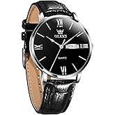 OLEVS Men’s Watches Waterproof Dress Minimalist Analog Quartz Stainless Steel Casual Men’s Wrist Watch with Day Date, Classic Luxury Elegant Roman Numerals Dial Big Face Relojes para Hombres