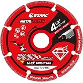 EZARC Diamond Cutting Wheel 4 1/2 x 7/8 Inch for Metal, Cut Off Wheel with 5000+ Cuts on Rebar, Steel, Iron and INOX