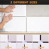 Boloest 1000pcs Tile Spacers 2mm 3mm 5mm Plastic Cross Shaped White view 4