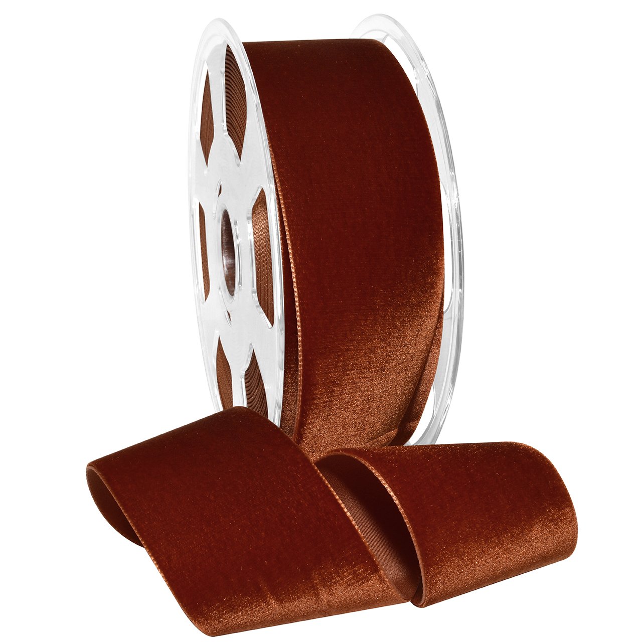 Morex Ribbon Nylon, 2 inches by 11 Yards, Rust, Item 01250/10-415 Nylvalour Velvet Ribbon 2" x 11 yd