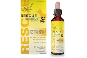 Bach RESCUE REMEDY PET for Dogs 20mL, Natural Calming Drops, Stress Relief for Dogs & Puppies, Caused by Separation, Thunder, Fireworks, Homeopathic Flower Remedy