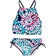 Kanu Surf Girls' Daisy UPF 50 Beach Sport Halter Tankini 2-Piece Swimsuit