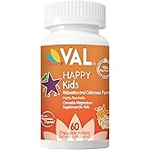 VAL Magnesium for Kids | High-Absorption Magnesium for Calm, Relaxation & Focus | Mg Glycinate, Citrate & Taurate | with Vitamin B6, D & C | Sugar-Free, Non-GMO | 60 Chewable Tablets
