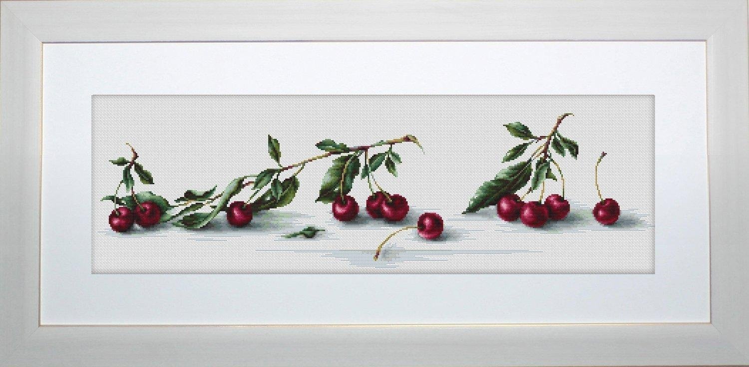 Luca-S Cherries Counted Cross Stitch Kit, Pack of 1