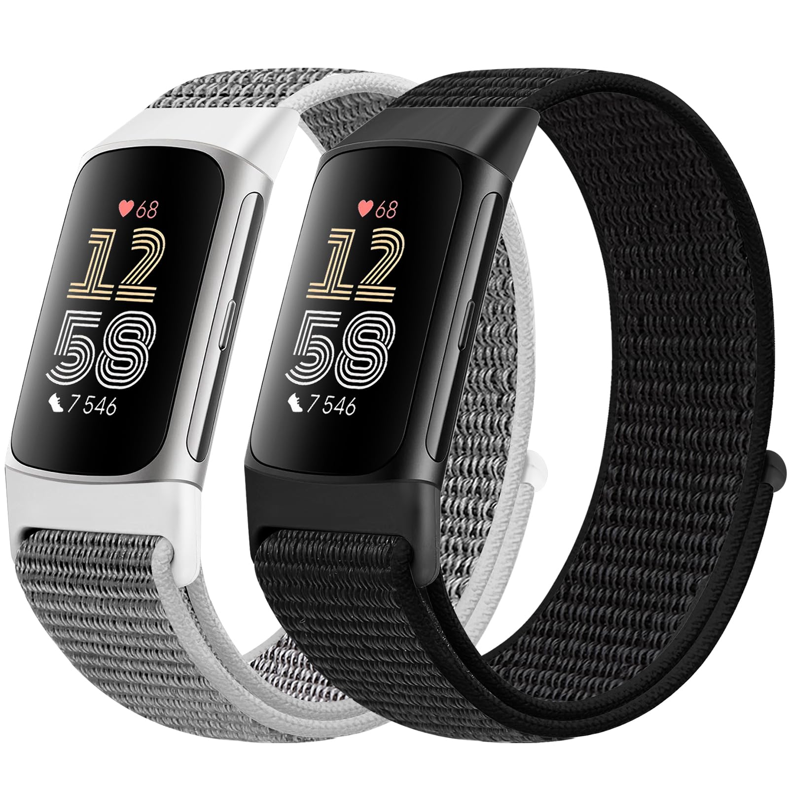 Runostrich Sport Loop Nylon Watch Straps Compatible with Fitbit Charge 6/Charge 5 for Women Men, Adjustable Breathable Replacement Soft Nylon Loop Wristband for Fitbit Charge 6/Fitbit Charge 5 โ image 1