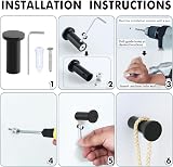 SAYAYO 4P Black SUS304 Stainless Steel Wall Mounted Coat Hooks Heavy Duty 33lbs view 7