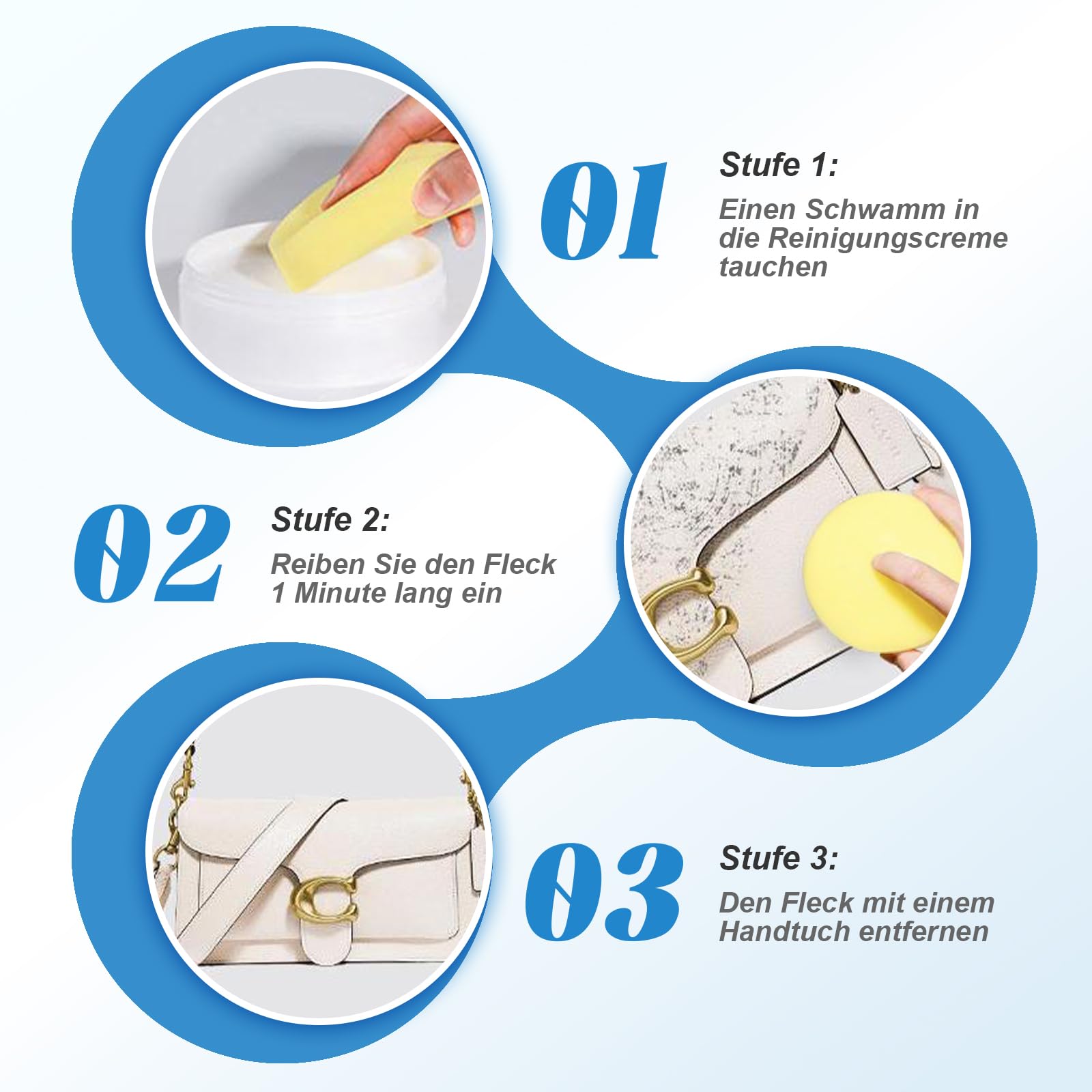 Schuhe Reinigungscreme, 2025 Neu Multi-functional cleaning and Stain Removal Cream, Schuhcreme Weiß Reinigungs und Fleckentfernungscreme Sneaker Reiniger Weiß für alle Oberfläch (1 stück) 5