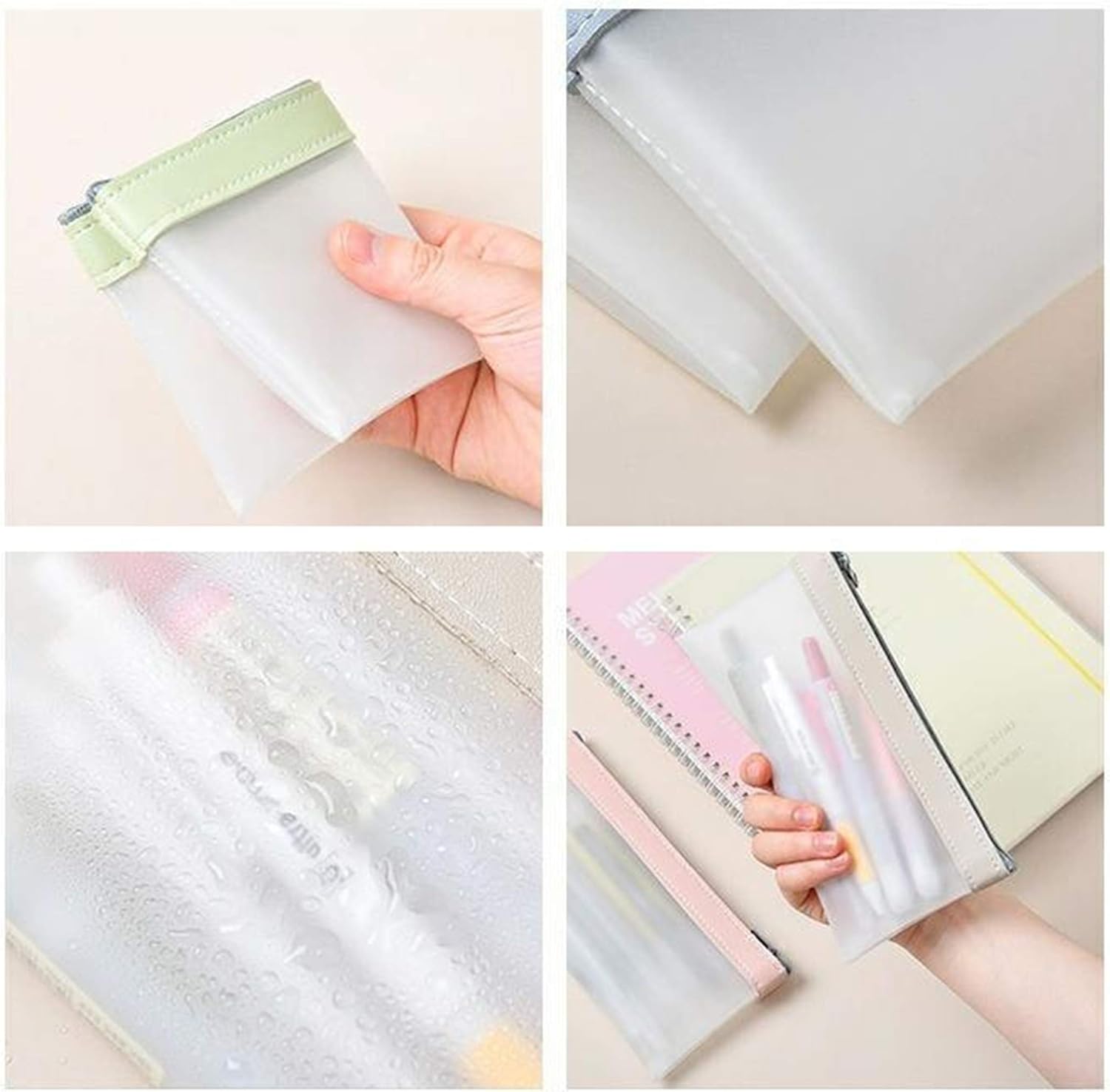 Amazon Dkklrr ペンケース 透明 おしゃれ 韓国 大容量 防水 シンプル かわいい ペンポーチ 人気 筆箱 ジッパーポーチ 化粧ポーチ 可愛い 高校生 小学生 持ち手 クリア 多機能 収納 旅行 ファスナー 小物入れ 大きい 無地 通学 通勤 オフィス 学校 携帯便利