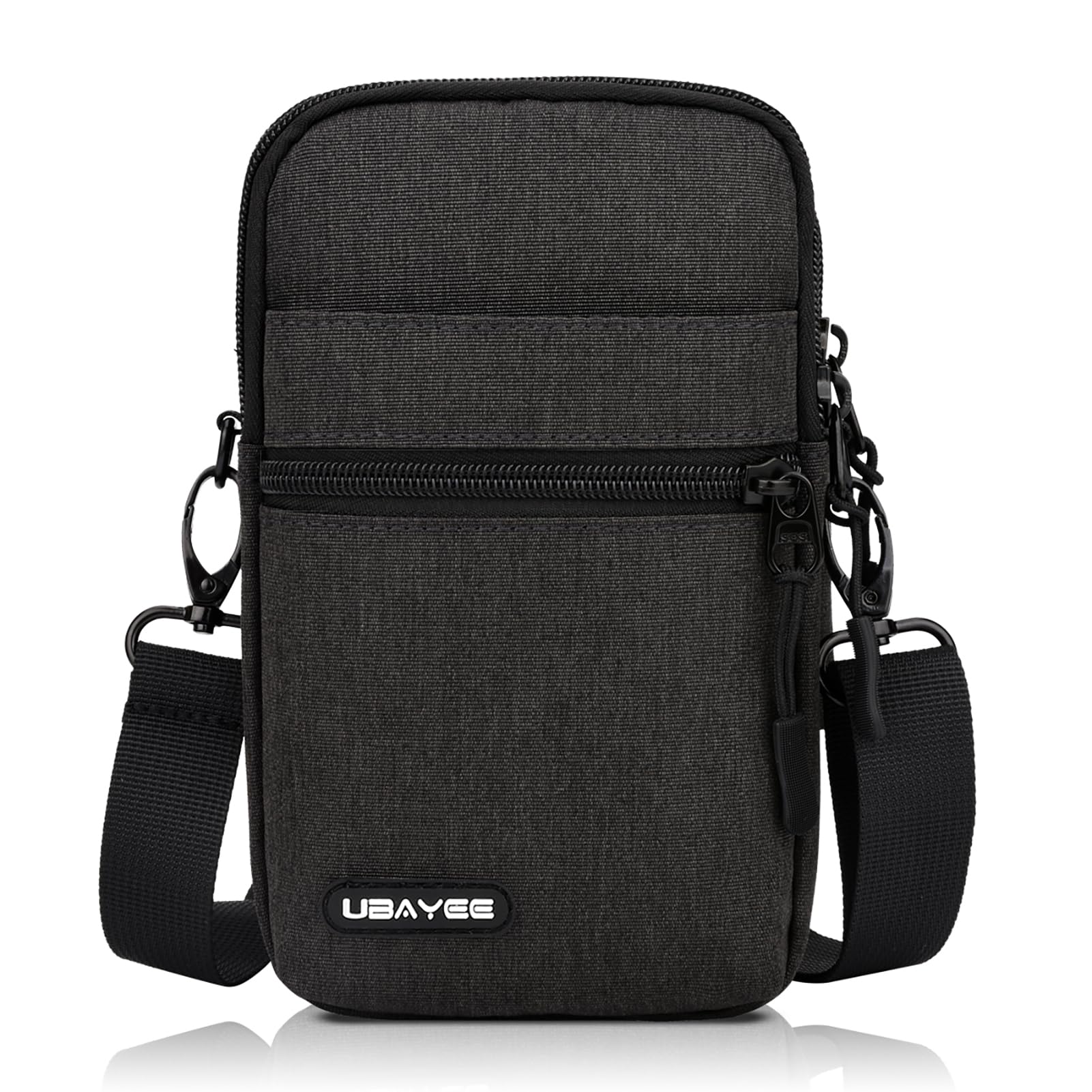 UBAYEE Crossbody Phone Bag with RFID Blocking for Men & Women – Lightweight Travel Passport Pouch & Secure Neck Wallet, Fits Up to 6.7" Phone, Dark Grey